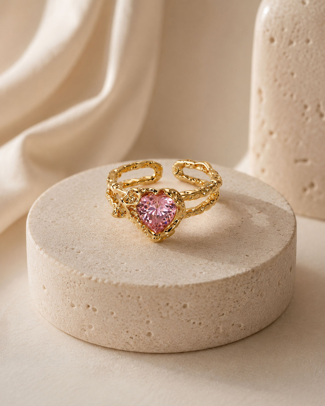 Chosen Heart Ring ♡ Gold-Filled
