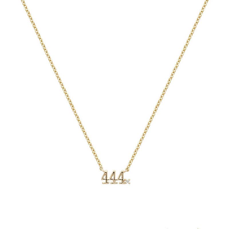 天使宝宝 👼 精致金色天使数字项链 925 纯银镀金