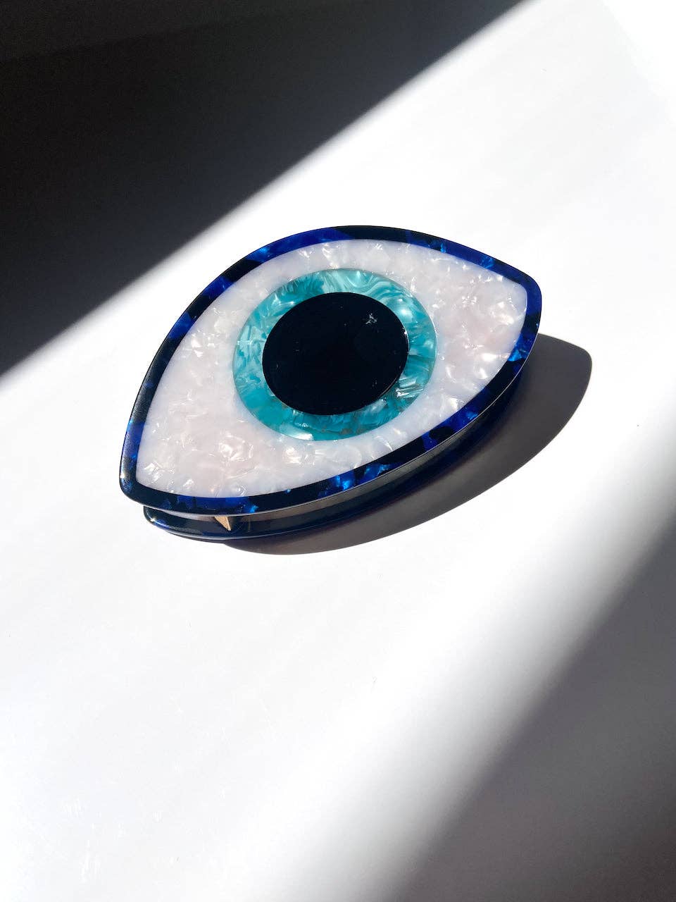 Hand-painted Evil Eye Claw Hair Clip 🧿 Eco-Friendly