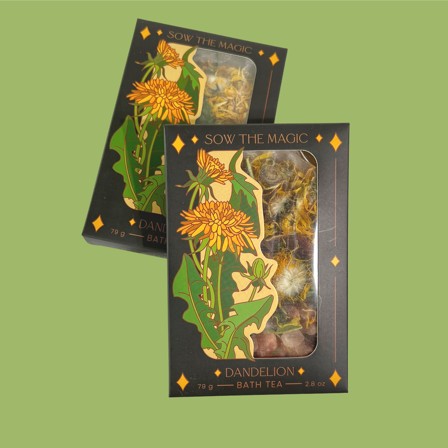 Boîte à thé de bain botanique Tarot pissenlit