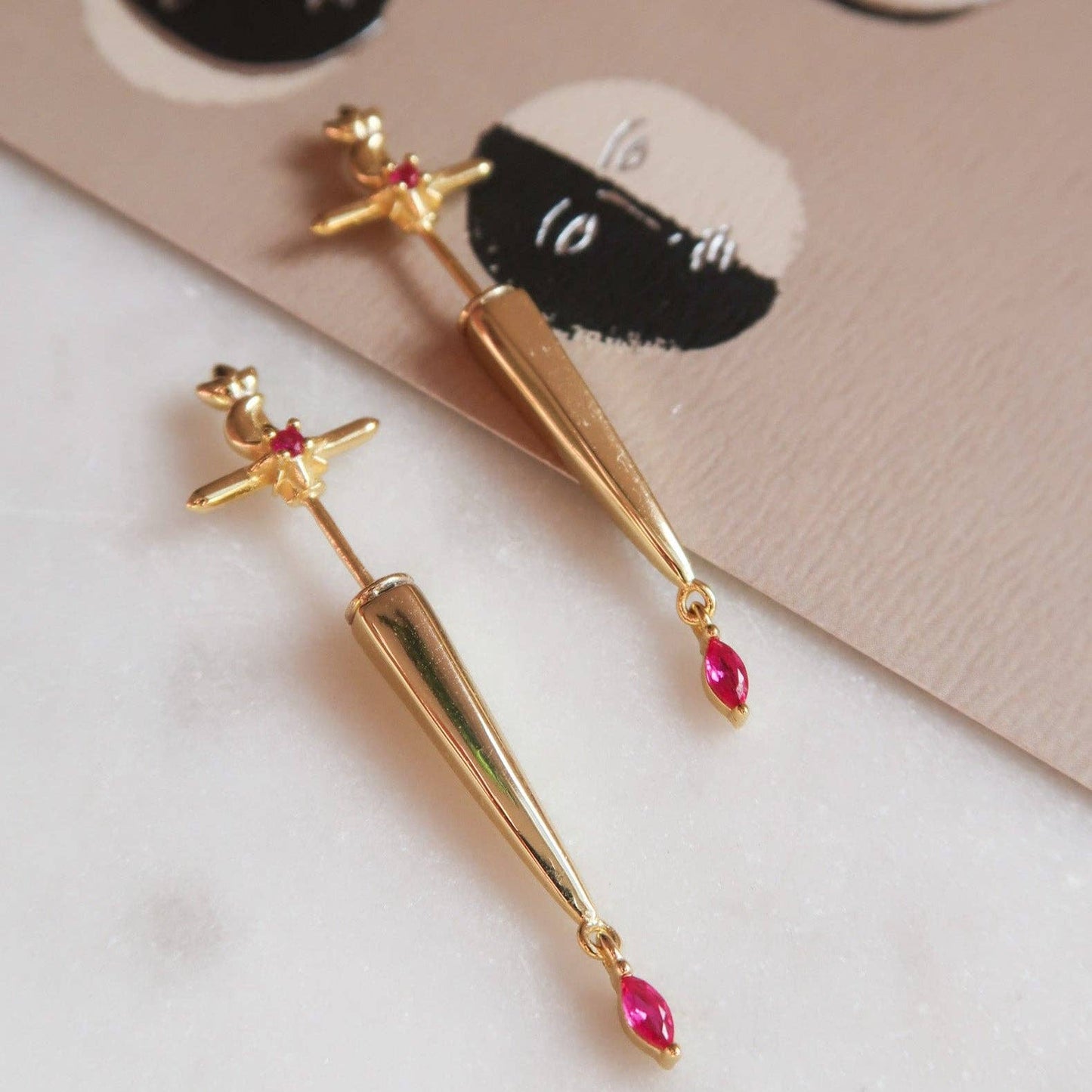 Goldryn Celestial Sword Earrings