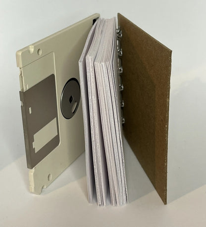 Upcycled Floppy Disk Journals - Cool Fluorescent Colors