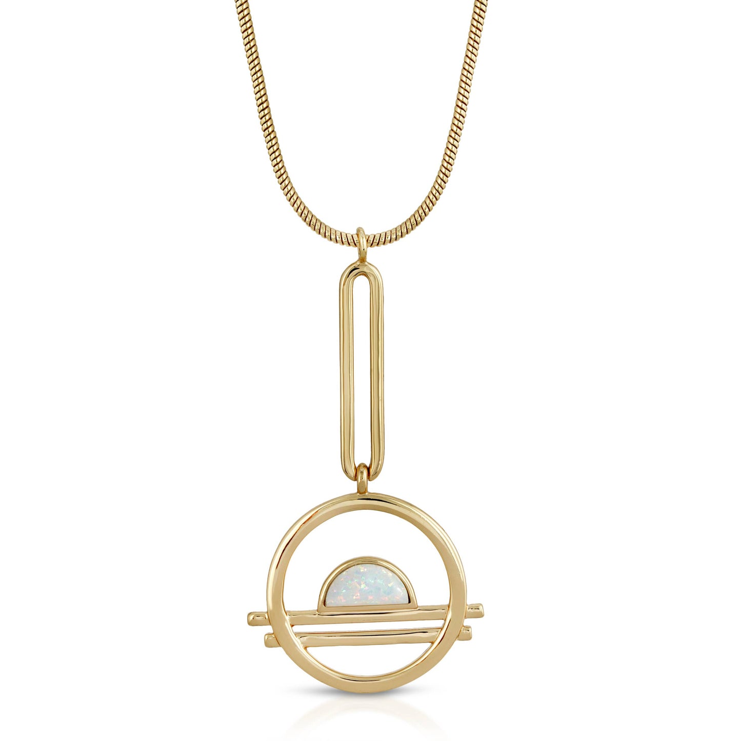 Ocean Drive Pendulum Necklace- Opal