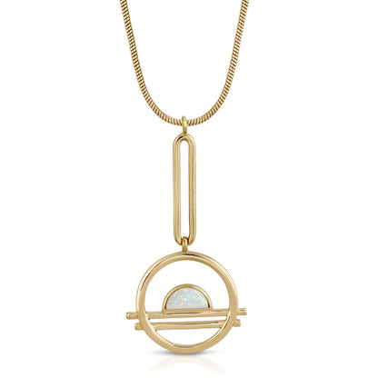 Ocean Drive Pendulum Necklace- Opal