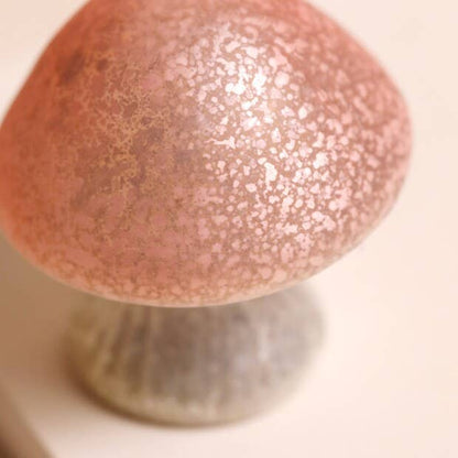 Small Pink Glass Mushroom Light