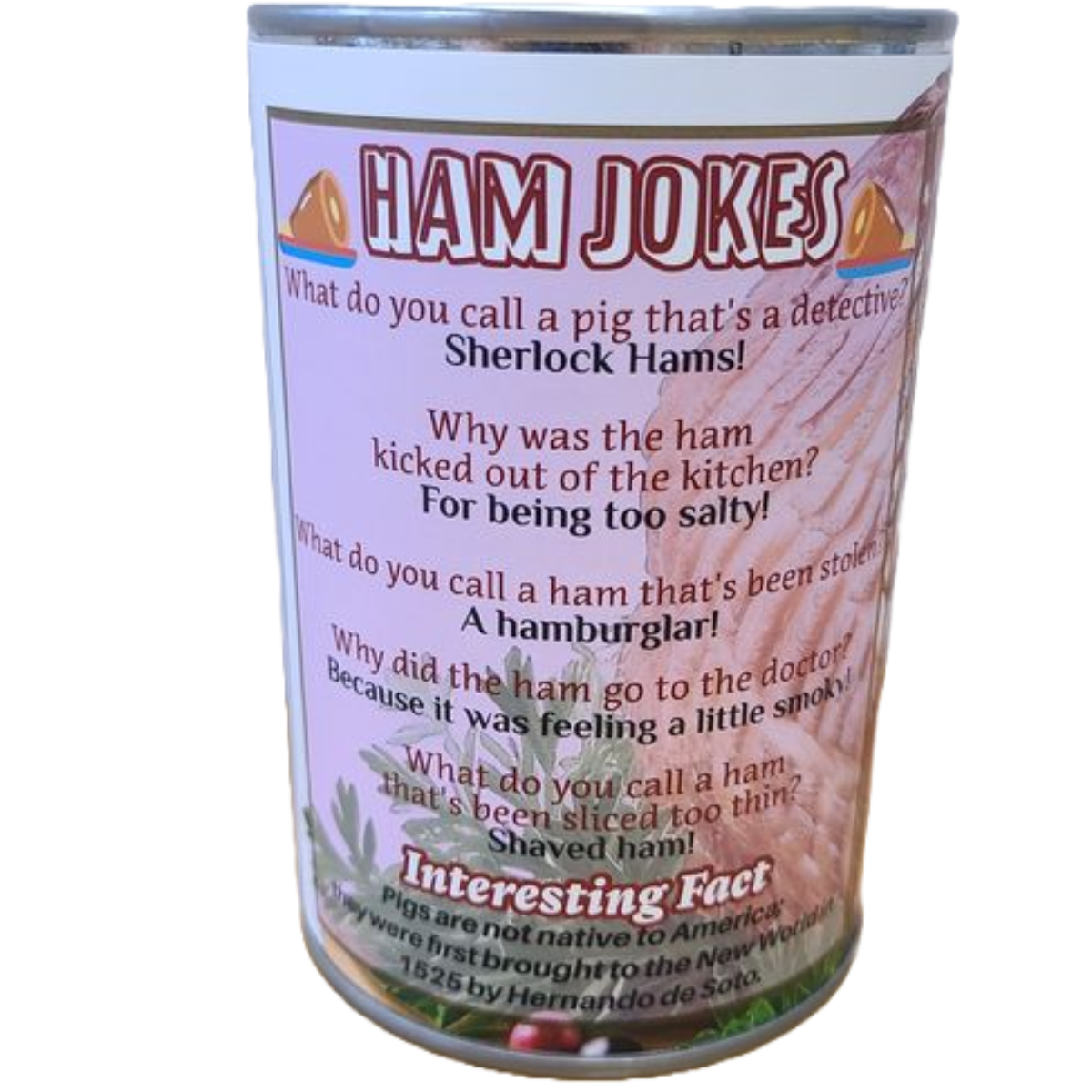 Canned Ham 🥪 Plush Gift Can w/Jokes