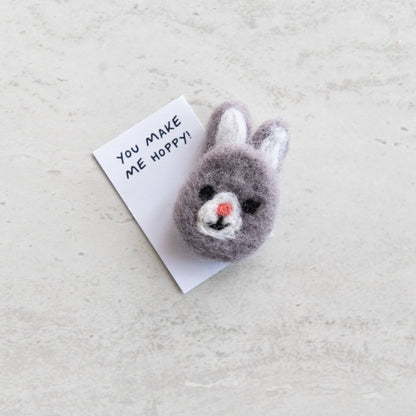 Some Bunny 🐰  Loves You Wool Felt Rabbit In A Matchbox