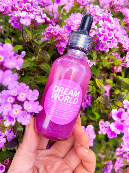 Dream World - 2 oz Bath & Body Oil (Crystal-Infused)