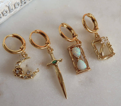 Fantasy Book Lover Ear Stack Earrings