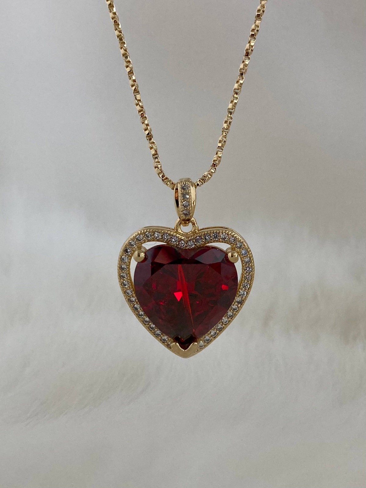 The Knight's Ruby Heart Necklace