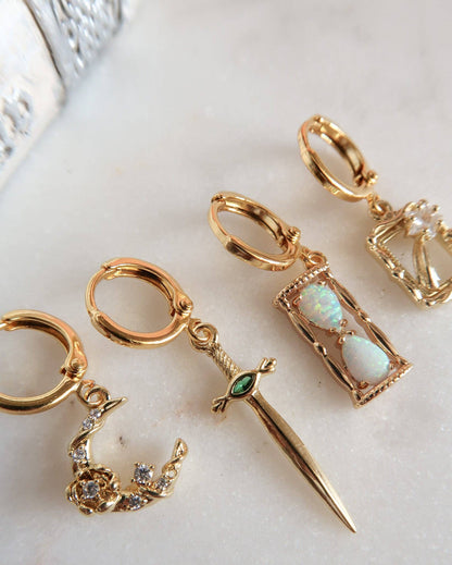 Fantasy Book Lover Ear Stack Earrings