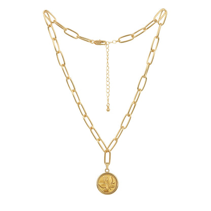 Gold-Layered Butterfly Coin Goldtone Paper Clip Pendant