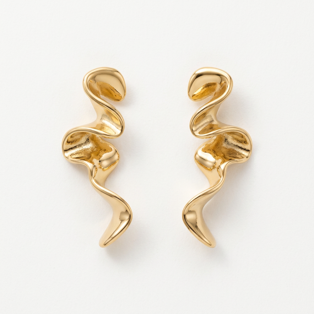 Flow State 14K Gold Filled Sculptural Earrings