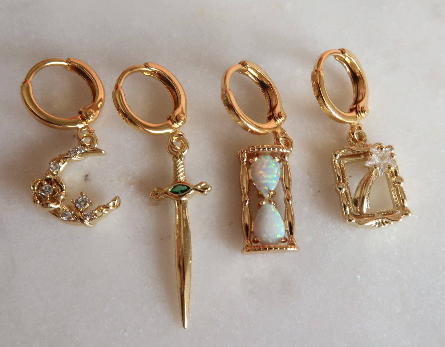 Fantasy Book Lover Ear Stack Earrings
