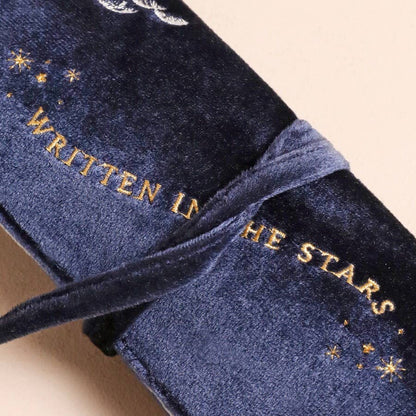 Written in the Stars Navy Celestial Velvet Jewelry Roll