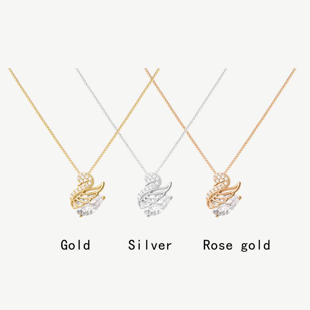 Swan Princess 🦢 Dainty Gold Swan Necklace in Gold over 925 Sterling Silver