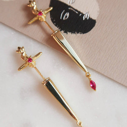 Goldryn Celestial Sword Earrings