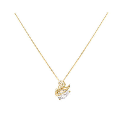 Swan Princess 🦢 Dainty Gold Swan Necklace in Gold over 925 Sterling Silver
