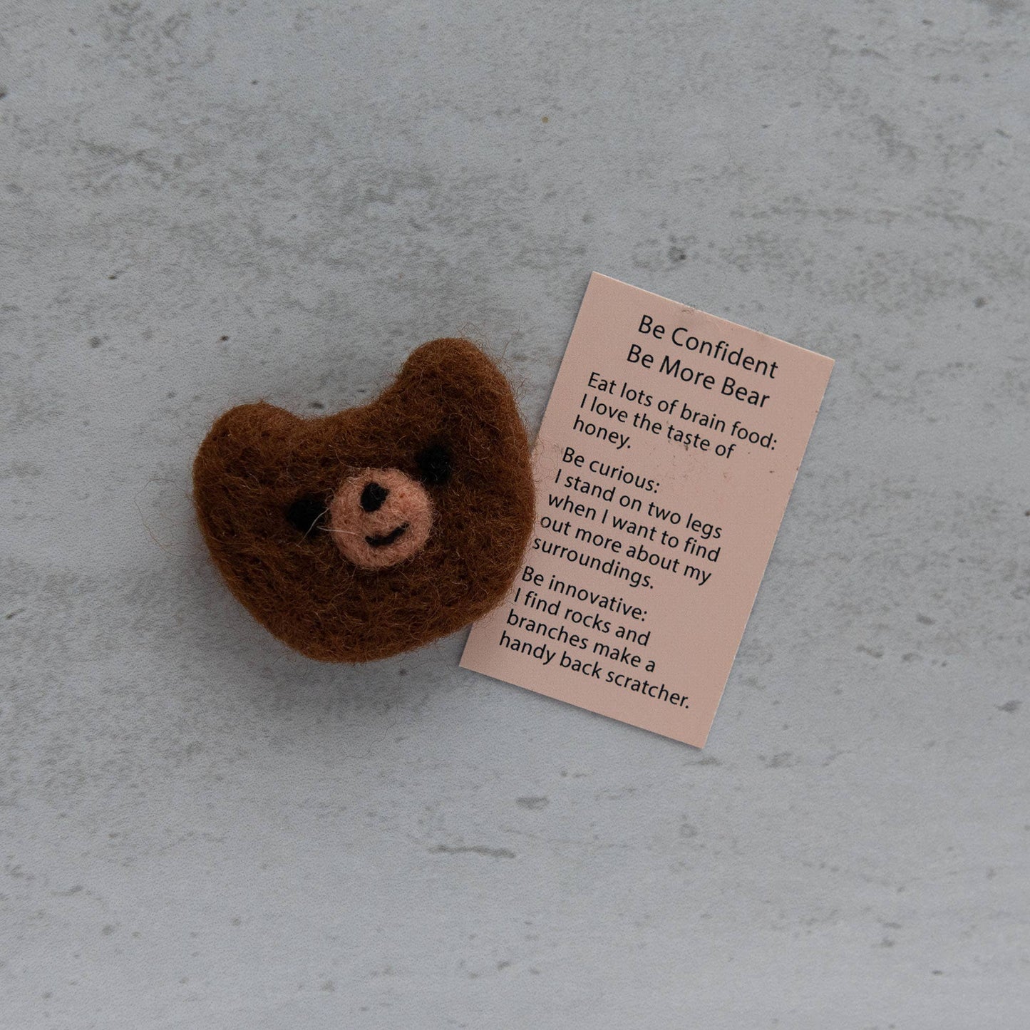 Wool Felt Bear Spirit Animal Gift In A Matchbox 🧸 Beary Cute