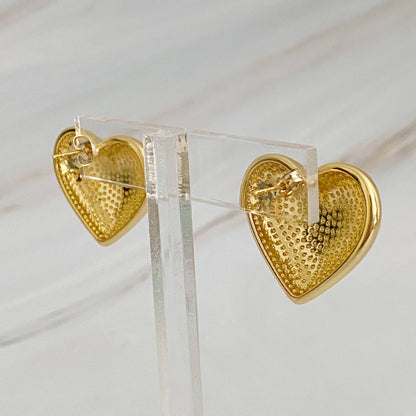 Silver Polish My Heart Stud Earrings
