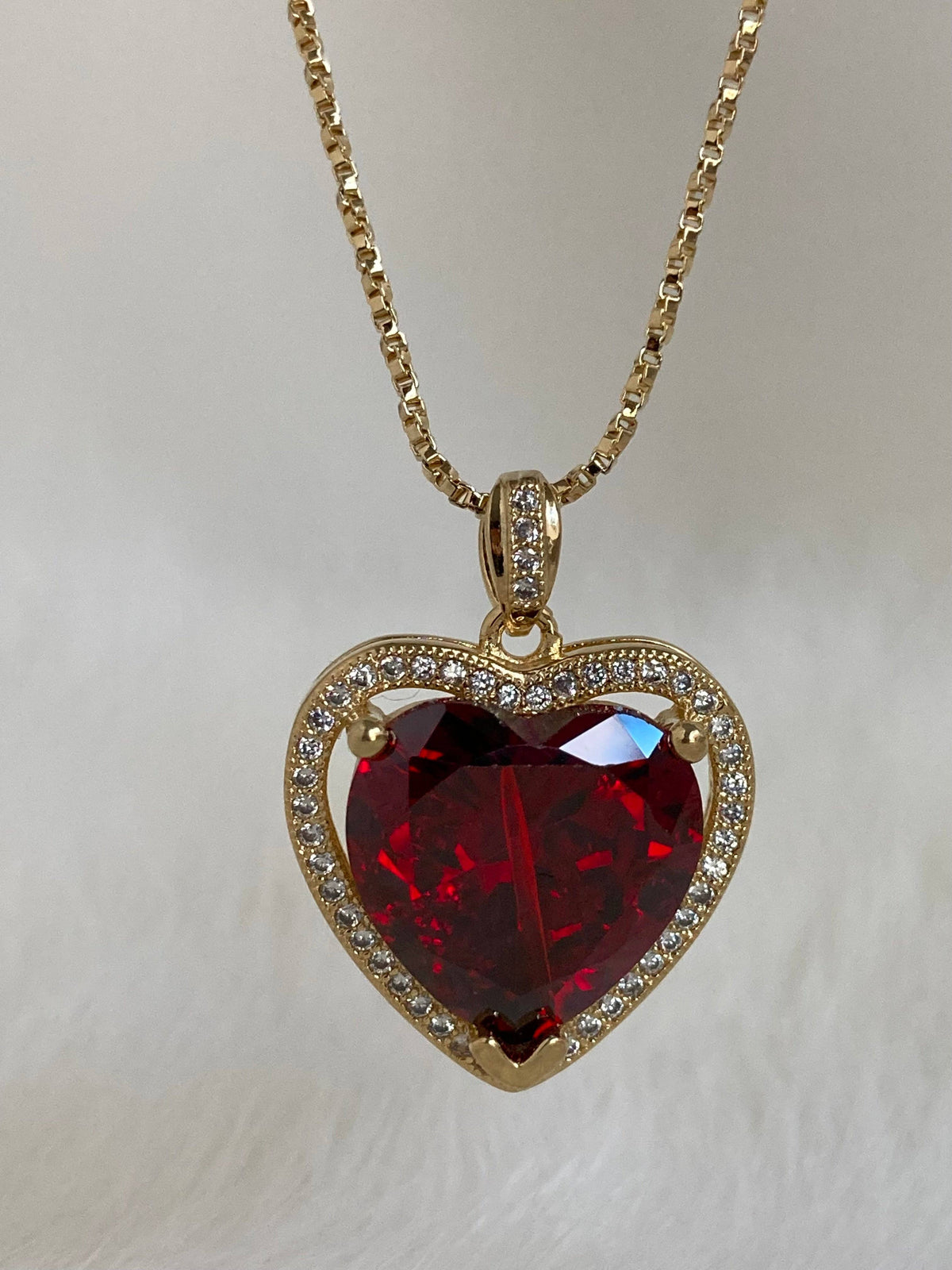 The Knight's Ruby Heart Necklace