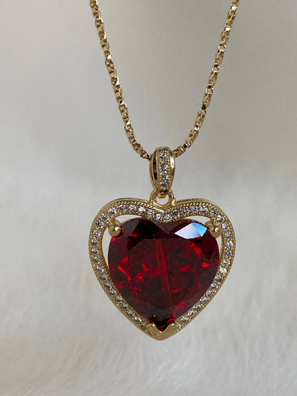 The Knight's Ruby Heart Necklace