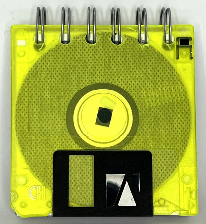 Upcycled Floppy Disk Journals - Cool Fluorescent Colors