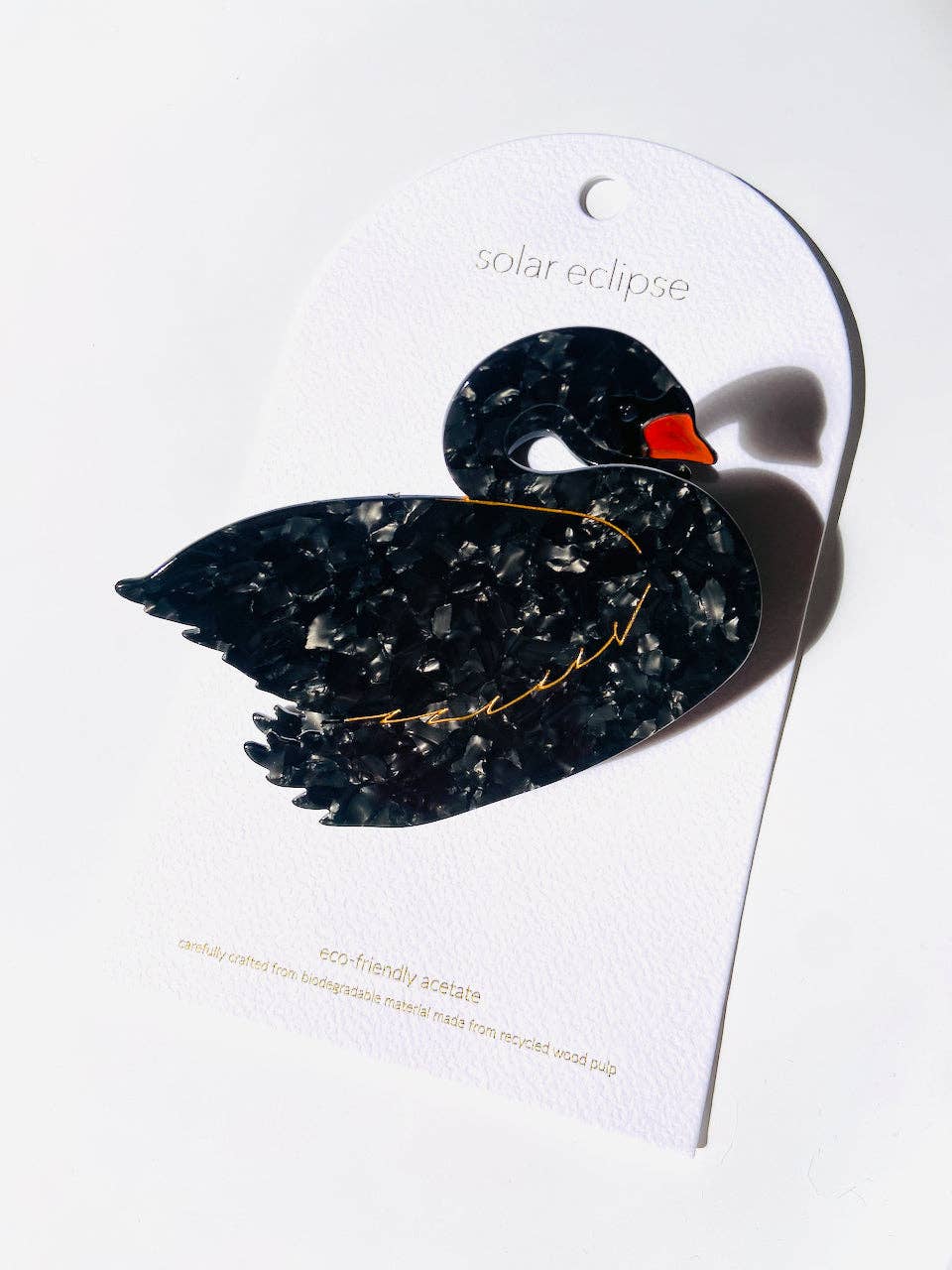 Hand-painted Swan Bird Claw Hair Clip 🦢 Eco-Friendly