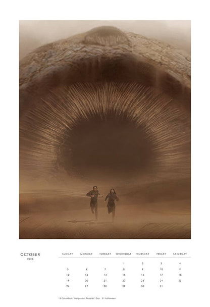 2025 The Art and Soul of Dune Poster Wall Calendar