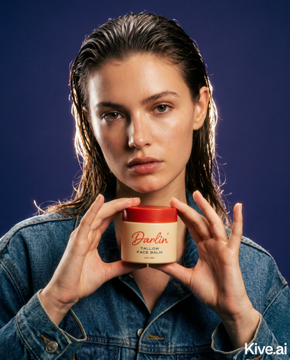 Tallow Face Balm | Natural Blue Tansy Skincare Moisturizer