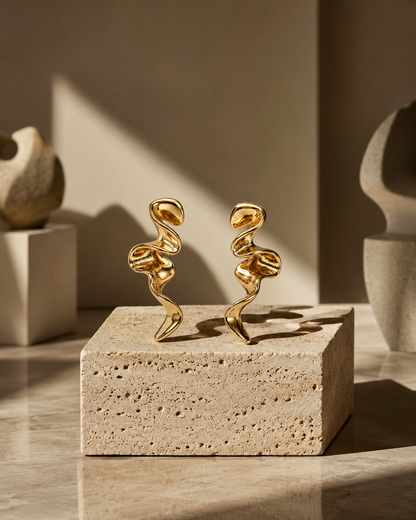Flow State 14K Gold Filled Sculptural Earrings