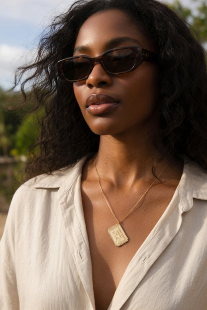 Golden Ticket to the Moon Necklace 14K Vermeil