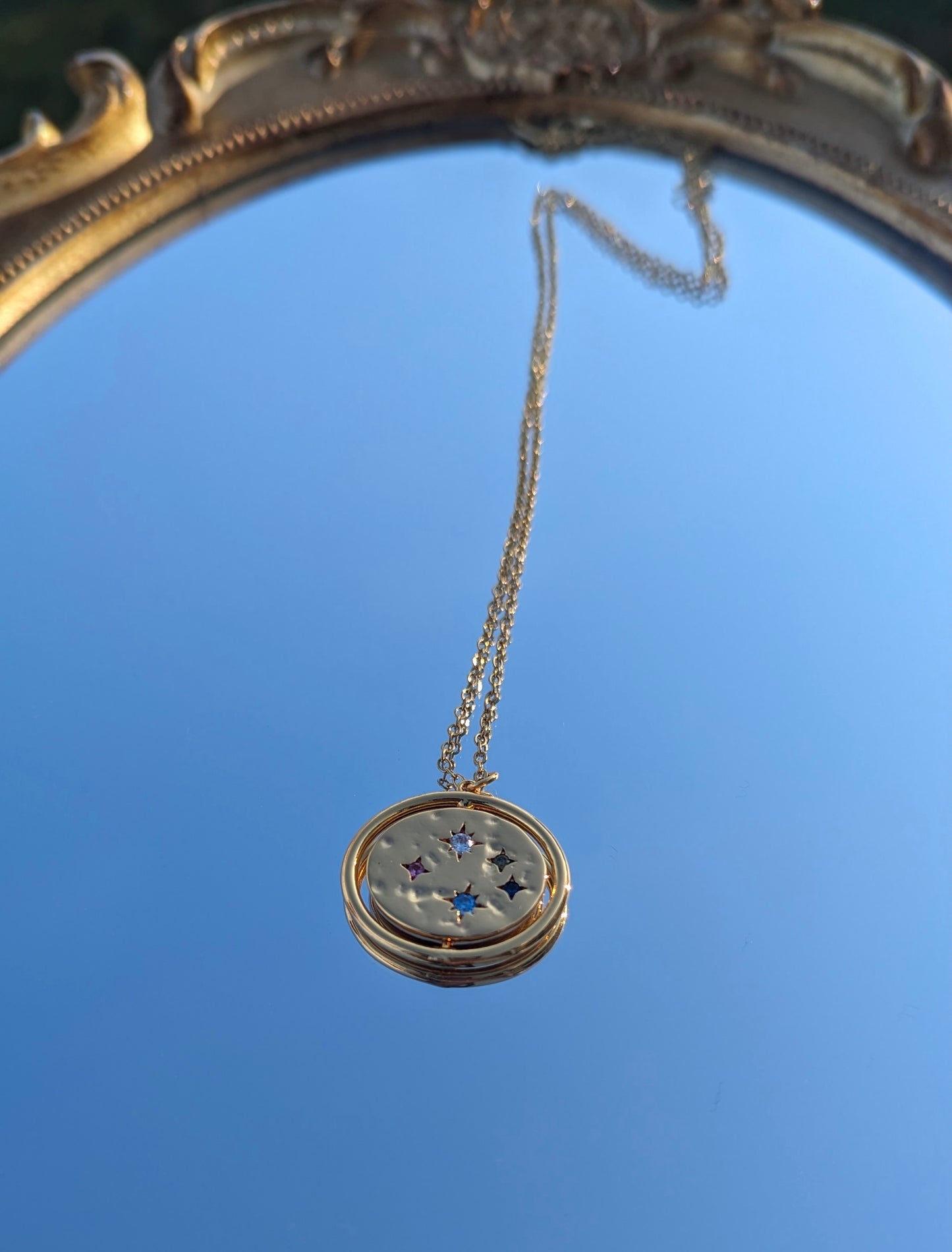 My Whole Universe 18K Gold-Plated Rotating Necklace