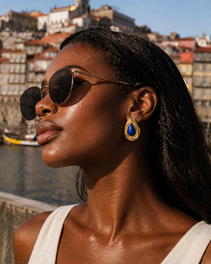 Porto Azul Drops 18K Gold Vermeil Natural Lapis Lazuli