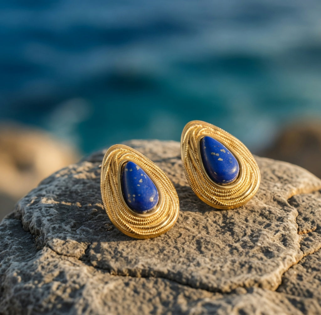 Porto Azul Drops 18K Gold Vermeil Natural Lapis Lazuli