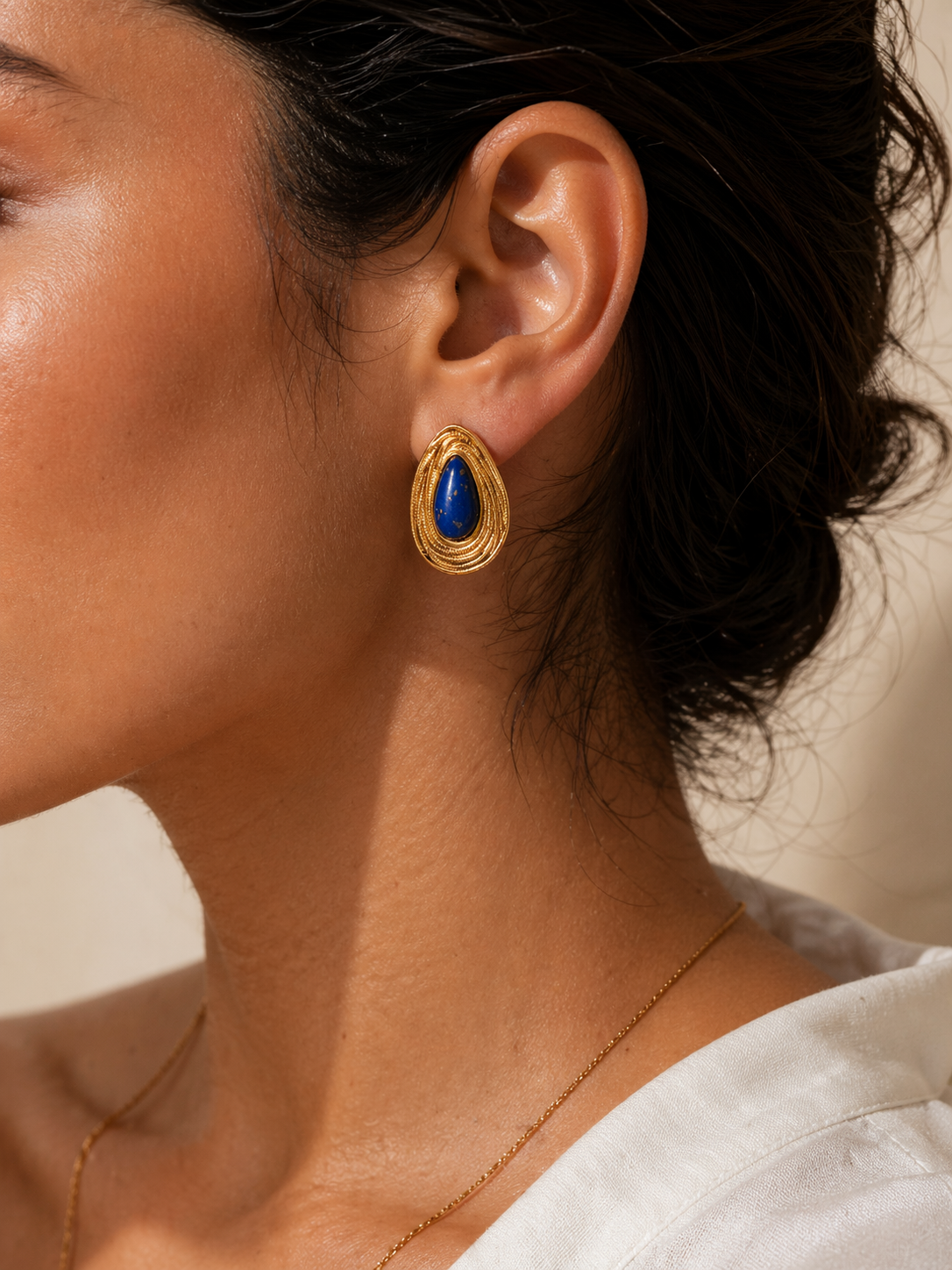 Porto Azul Drops 18K Gold Vermeil Natural Lapis Lazuli