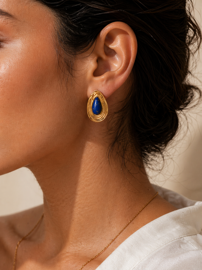 Porto Azul Drops 18K Gold Vermeil Natural Lapis Lazuli