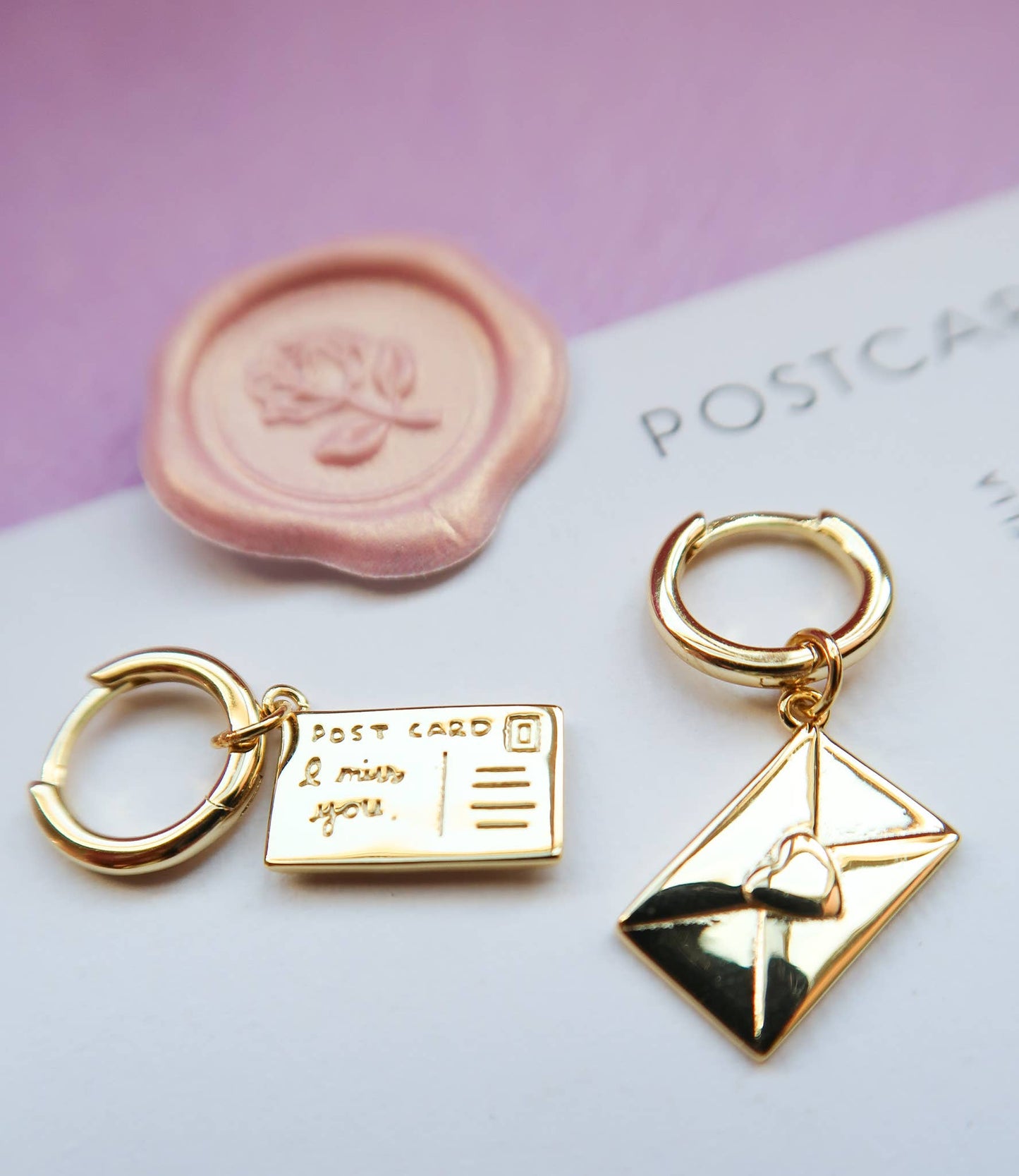 Love Letter 💌 Postcard Earrings