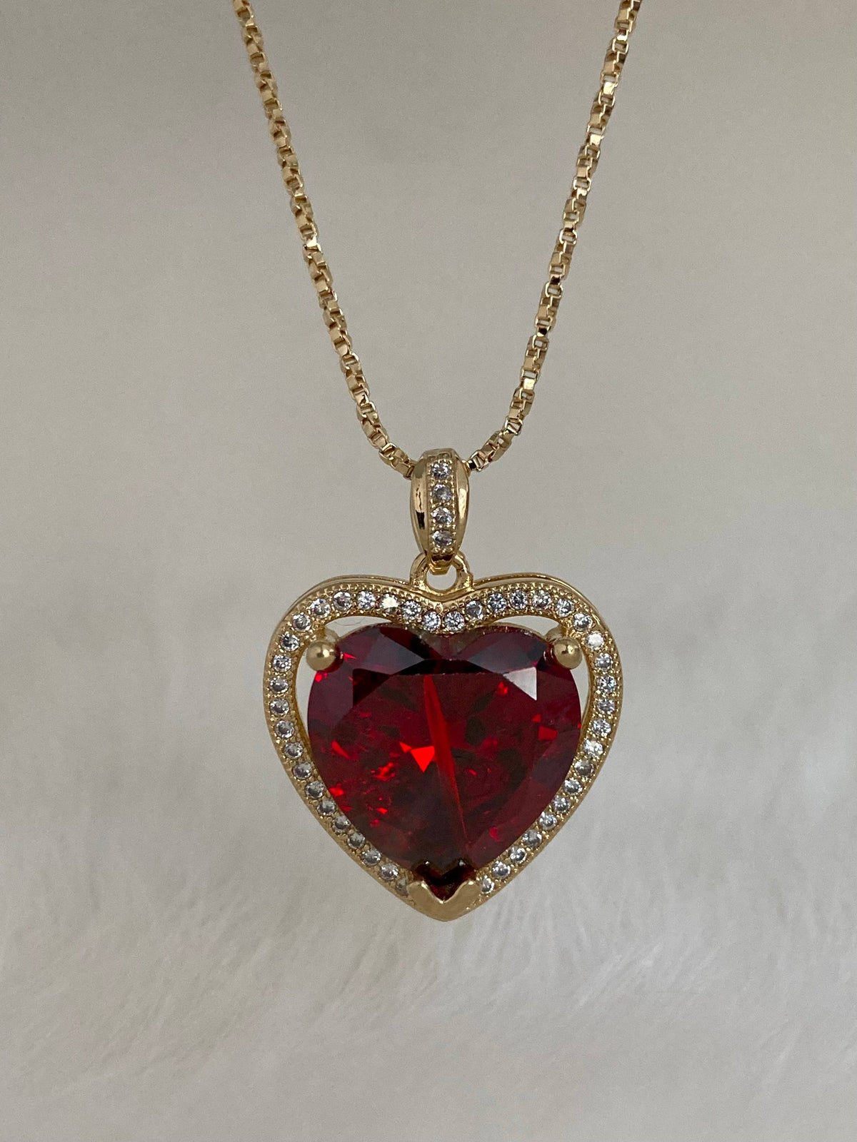 The Knight's Ruby Heart Necklace