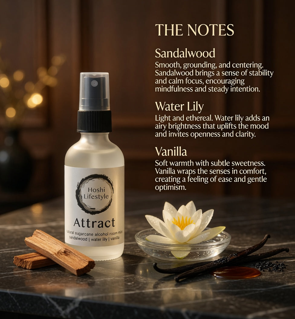 Attract Hand Poured Room Mist - 2oz Bottle