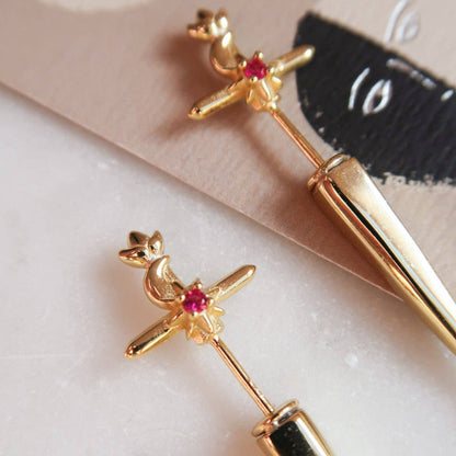 Goldryn Celestial Sword Earrings