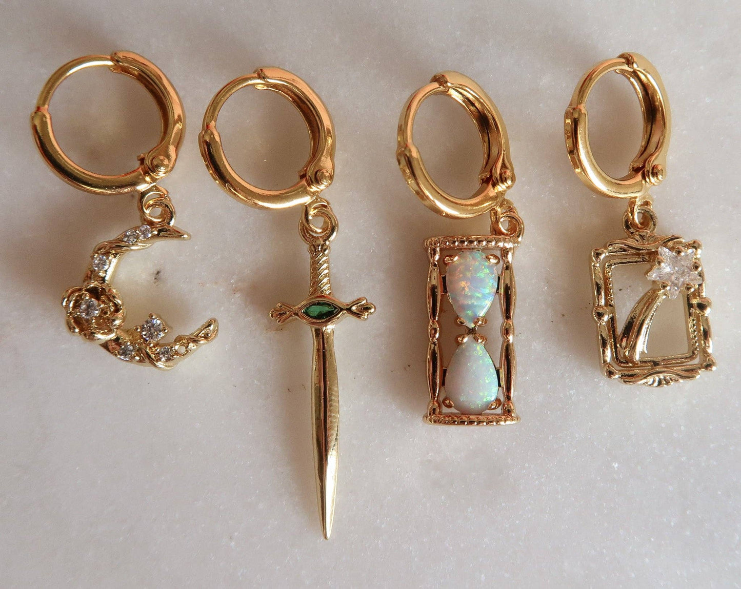 Fantasy Book Lover Ear Stack Earrings