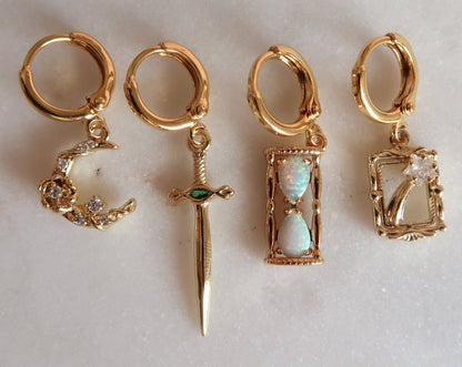 Fantasy Book Lover Ear Stack Earrings