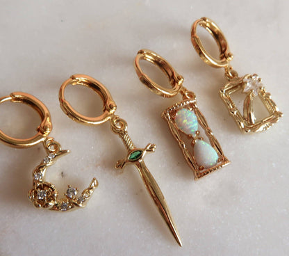 Fantasy Book Lover Ear Stack Earrings