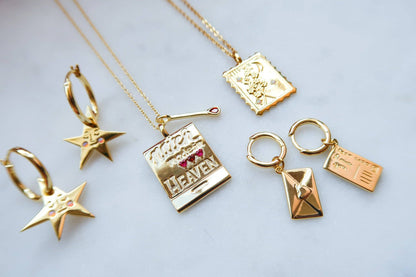 Golden Ticket to the Moon Necklace