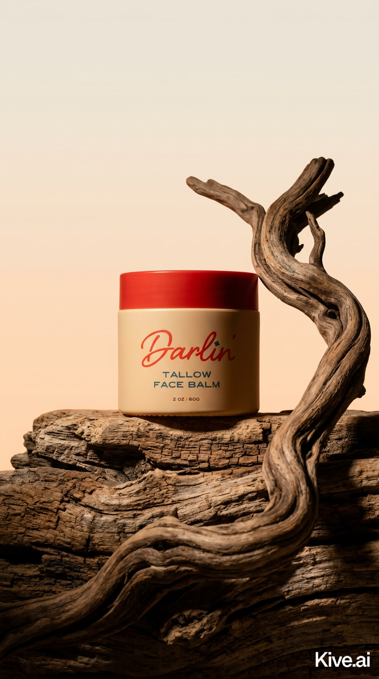 Tallow Face Balm | Natural Blue Tansy Skincare Moisturizer