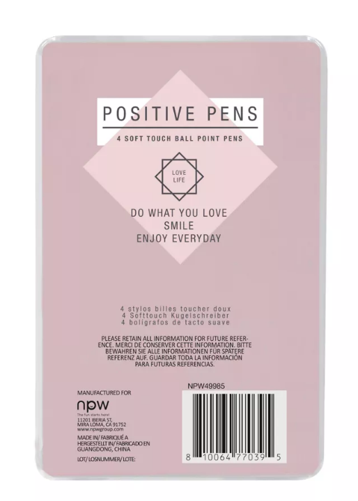 Positive Pens Set - 4 Pack