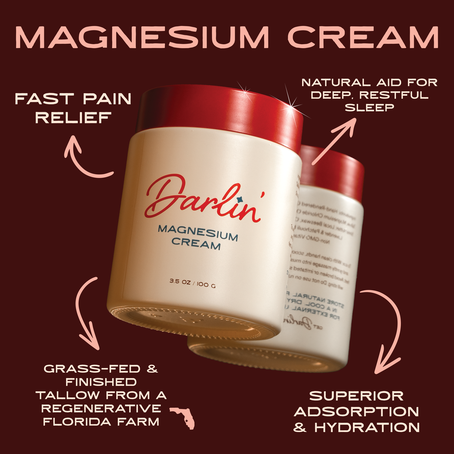 Magnesium Cream Tallow 😴 For Sleep, Sore Muscles + Balance