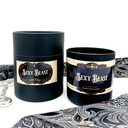 Dark Oak, Bergamot, Bourbon Soy Mens Candle: Sexy Beast