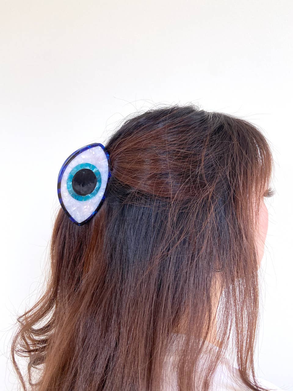 Hand-painted Evil Eye Claw Hair Clip 🧿 Eco-Friendly